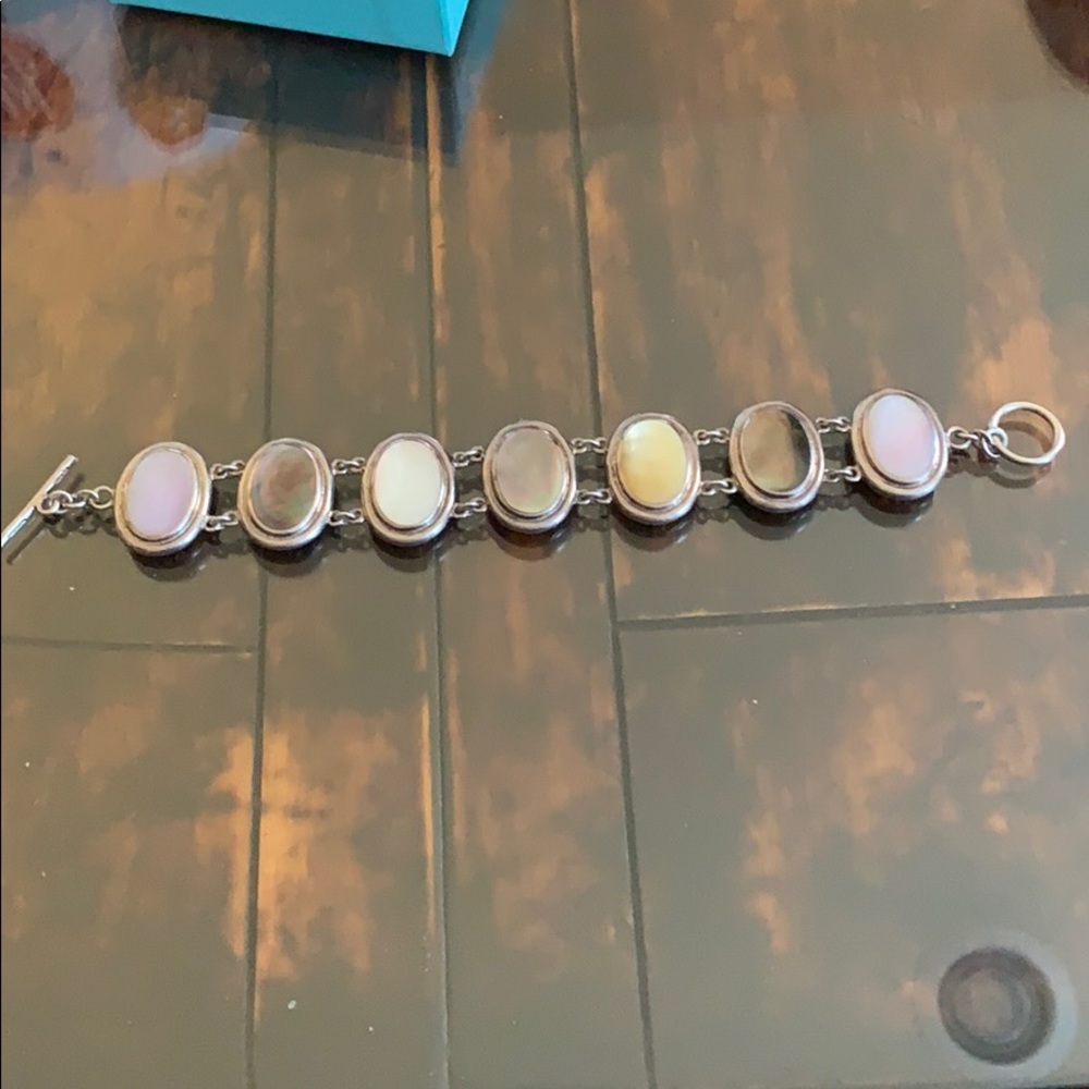 Sterling silver mother of pearl bracelet